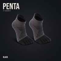 PENTA 01 Ankle COOLMAX - chaussette à cinq orteils, coloris Noir