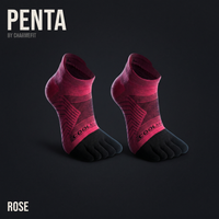 PENTA 01 Ankle COOLMAX - chaussette à cinq orteils, coloris Rose