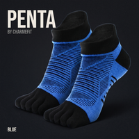 PENTA 02 No Show COOLMAX - chaussette à cinq orteils, coloris Bleu
